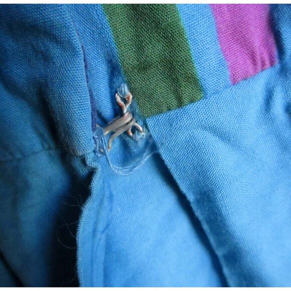 Vintage J. Harlan Originals Womens Striped Button-Front Dress With 3/4 Sleeves - Picture 5 of 10